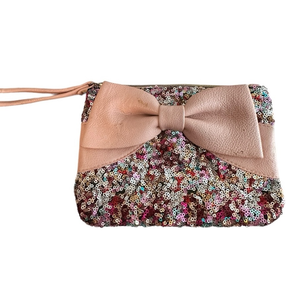 Betsey Johnson Sequin Zip Bag